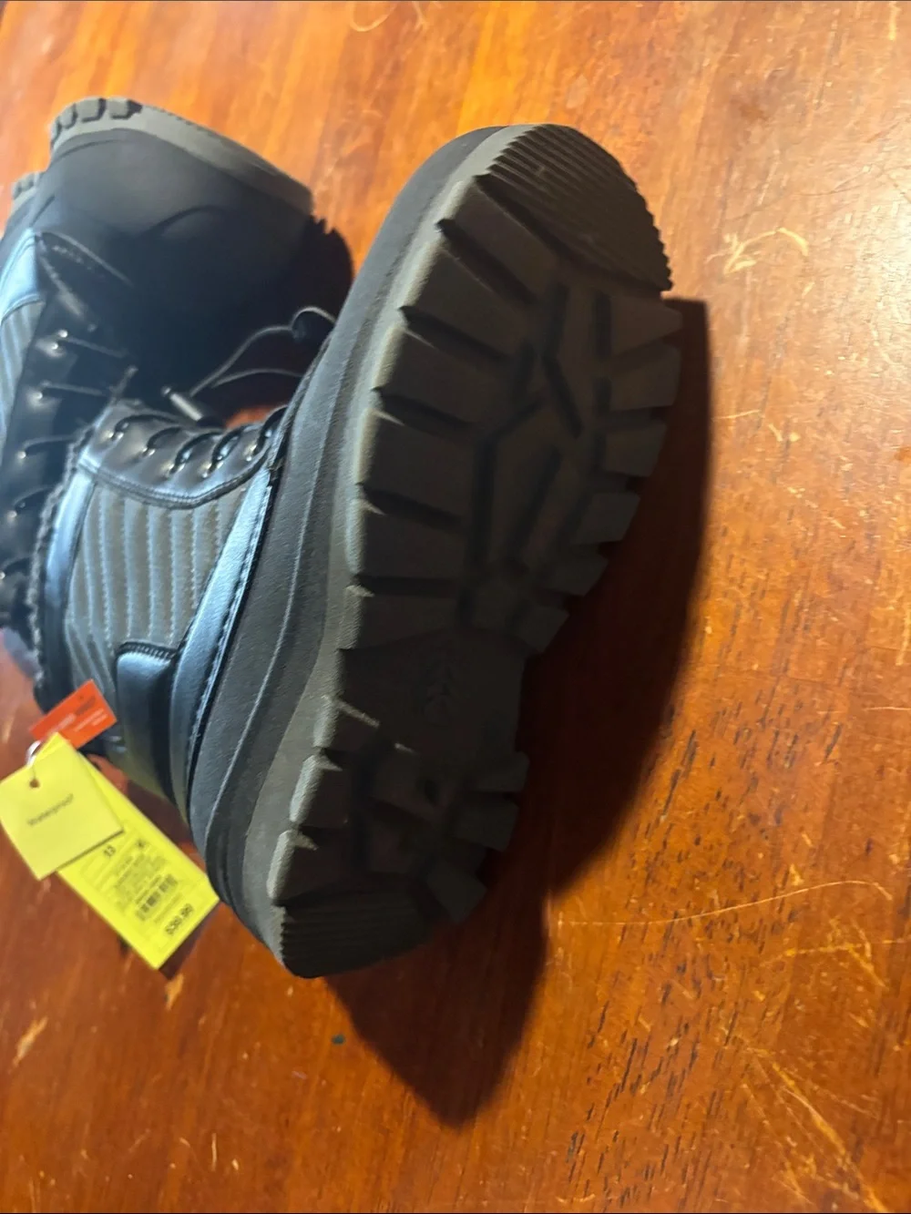 all in motion Black Kids Waterproof Snow Boots with Faux Fur